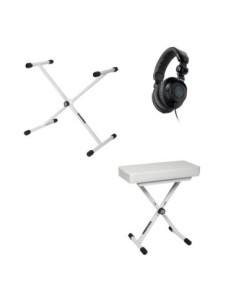 QUIKLOK KEYBUNDLE1-WH – Bundle blanc Stand clavier avec siège et casque