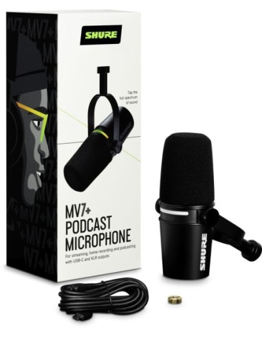 SHURE MV7+ – Microphone dynamique USB-C/XLR pour podcast – photo complémentaire 4