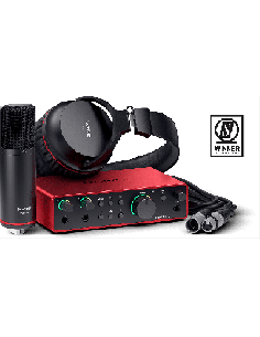 FOCUSRITE SCARLETT4-STUDIO – Pack carte son 2 in 2 out USB-C avec micro et casque et accessoires