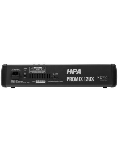 HPA PROMIX 12 UX – Console de mixage analogique 12 canaux avec USB, Bluetooth et DSP 24 effets – photo complémentaire 2