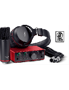FOCUSRITE SCARLETT4-SOLO-STUDIO – Pack carte son 2 in 2 out USB-C avec micro et casque et accessoires