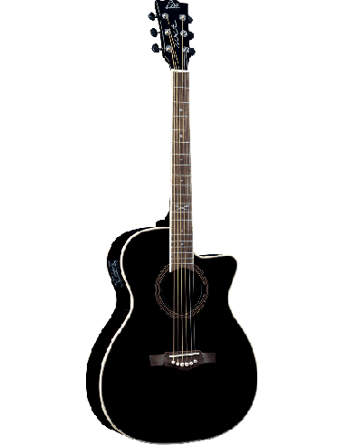 EKO NXT-A100CWE-BLK – Guitare électro-acoustique Auditorium Cutaway See Through Black – photo complémentaire 2