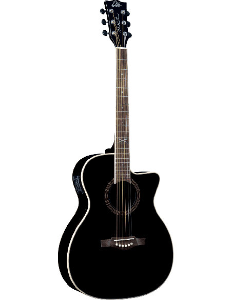 EKO NXT-A100CWE-BLK – Guitare électro-acoustique Auditorium Cutaway See Through Black – photo complémentaire 2