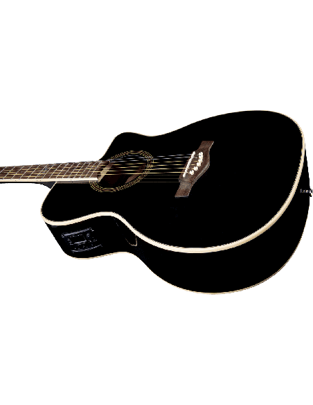 EKO NXT-A100CWE-BLK – Guitare électro-acoustique Auditorium Cutaway See Through Black – photo complémentaire 4