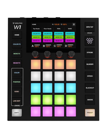 Wolfmix W1 MK3 Contrôleur DMX autonome tactile 4 univers – photo complémentaire 3