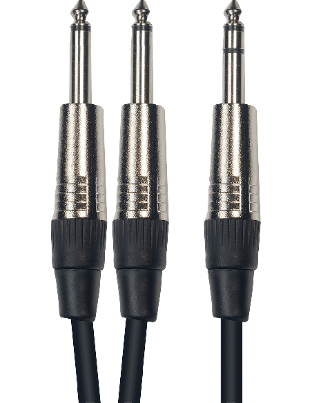 YELLOW CABLE K05-6 – Câble 2 jacks mono mâle vers 1 jack stéréo mâle 6m