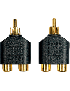 YELLOW CABLE AD14 – Adaptateur RCA mâle vers 2 RCA femelle (Vendu par 2 pièces)