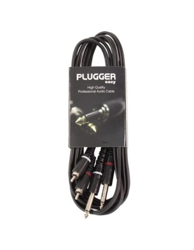 PLUGGER – Câble Bretelle RCA Mâle - Jack Mâle Mono 3m Easy – photo complémentaire 1