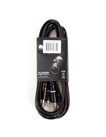 PLUGGER – Câble Bretelle RCA Mâle - Jack Mâle Mono 3m Easy – photo complémentaire 2