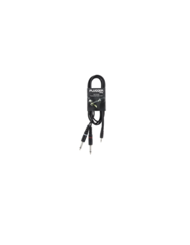 PLUGGER – Câble Y Mini Jack Mâle Stéréo - Jack Mâle Mono 1.50m Easy – photo complémentaire 2