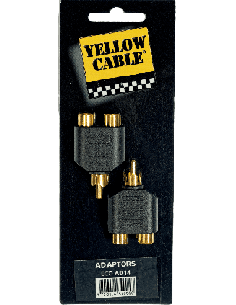 YELLOW CABLE AD14 – Adaptateur RCA mâle vers 2 RCA femelle (Vendu par 2 pièces) 2