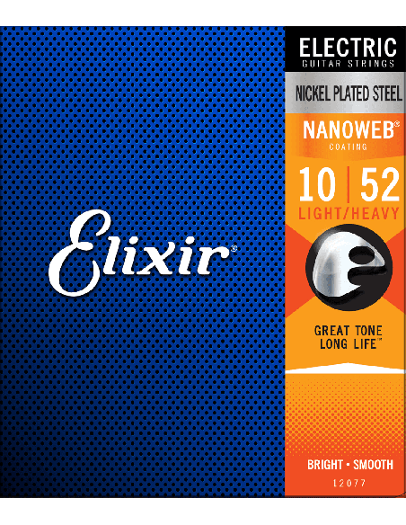 ELIXIR CEL 12077 – Jeu de cordes Light Heavy 10-13-17-32-42-52 pour guitares électriques – photo complémentaire 1