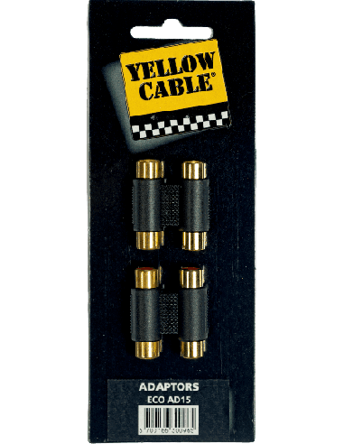 YELLOW CABLE AD15 – Adaptateur 2 RCA femelle vers 2 RCA femelle – photo complémentaire 1