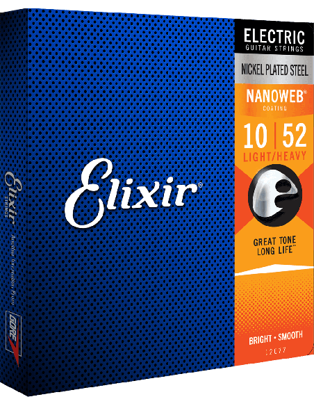 ELIXIR CEL 12077 – Jeu de cordes Light Heavy 10-13-17-32-42-52 pour guitares électriques