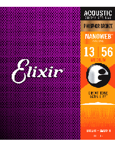 ELIXIR CEL 16102 – Jeux - Medium 13-17-26-35-45-56 Cordes pour guitare acoustique 2