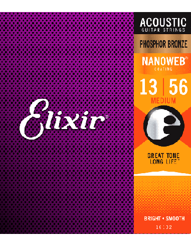 ELIXIR CEL 16102 – Jeux - Medium 13-17-26-35-45-56 Cordes pour guitare acoustique – photo complémentaire 1