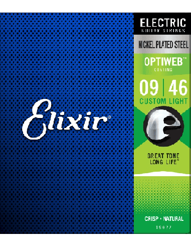 ELIXIR CEL 19027 JEUX – Custom Light 09-11-16-26-36-46 avec revêtement Cordes pour guitare – photo complémentaire 2