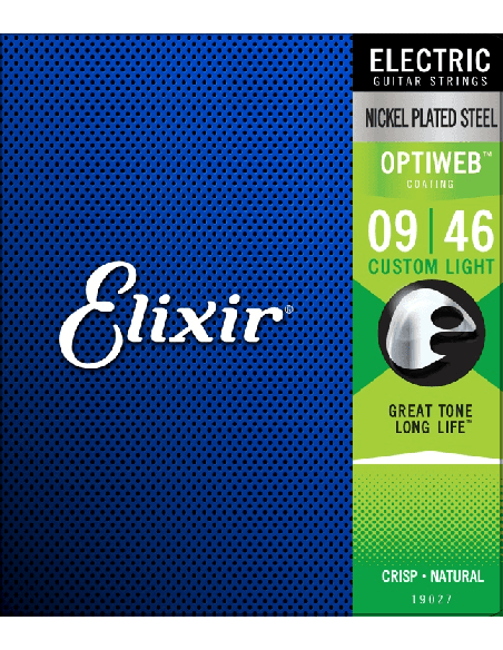ELIXIR CEL 19027 JEUX – Custom Light 09-11-16-26-36-46 avec revêtement Cordes pour guitare – photo complémentaire 2