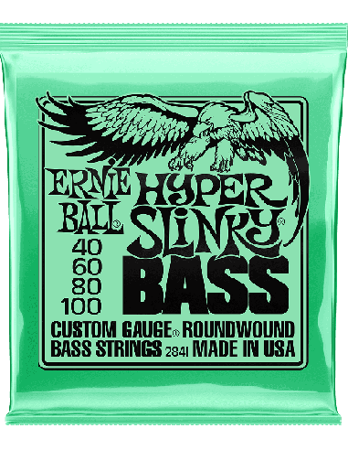 ERNIE BALL CEB 2841 – Jeux de cordes pour basses Hyper slinky 40-60-80-100
