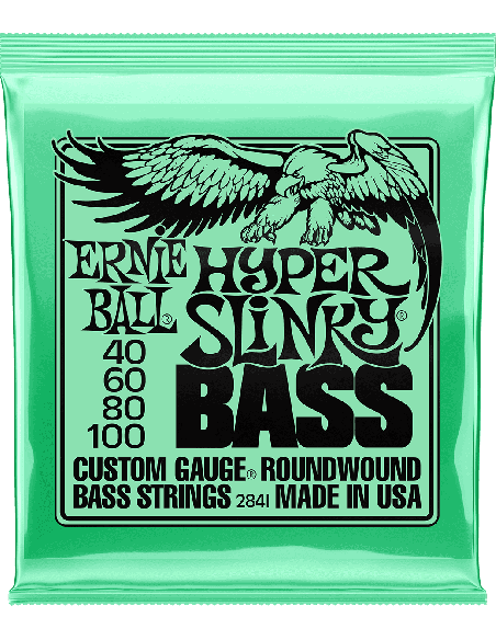 ERNIE BALL CEB 2841 – Jeux de cordes pour basses Hyper slinky 40-60-80-100