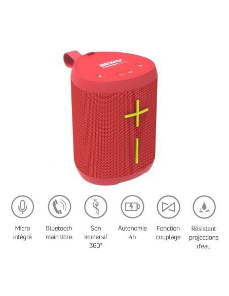POWER ACOUSTICS GETONE 20 – Enceinte Nomade Bluetooth Compacte - Couleur Gris – photo complémentaire 4