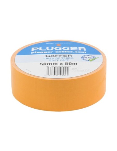 PLUGGER GAFFER ORANGE 50 MÈTRES – adhésif gaffeur orange – photo complémentaire 1