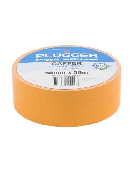 PLUGGER GAFFER ORANGE 50 MÈTRES – adhésif gaffeur orange – photo complémentaire 1