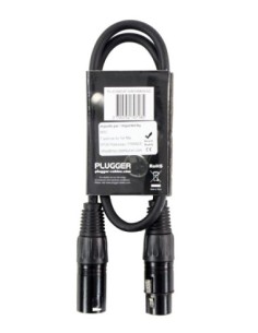 PLUGGER – EASY CÂBLE DMX XLR FEMELLE 3B - XLR MÂLE 3B 0.60M 2