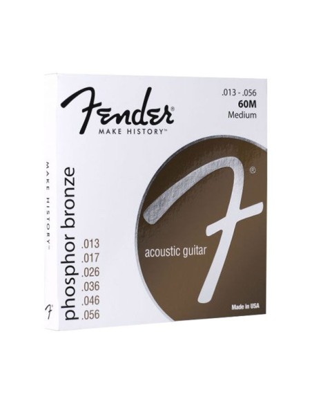 FENDER 60M PHOSPHOR BRONZE – Cordes pour guitare acoustique 13/56