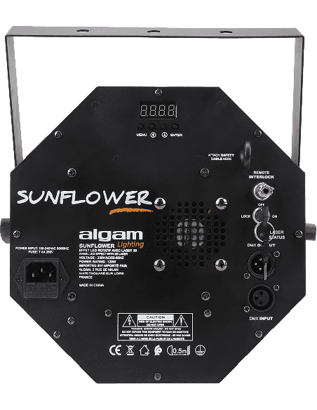 ALGAM LIGHTING SUNFLOWER – Combo 3-en-1 soleil stroboscope laser – photo complémentaire 1