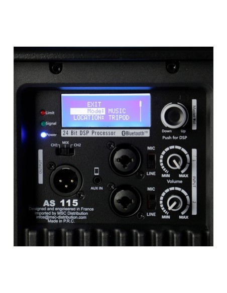 MAC MAH AS 115 – ENCEINTE AMPLIFIÉE 1000W avec boomer 15 pouces et DSP – photo complémentaire 1