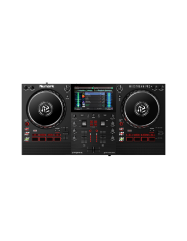 NUMARK MIXSTREAM PRO+ – Contrôleur DJ autonome 2 voies Wi-Fi avec haut-parleurs
