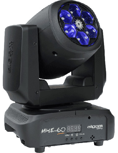 MHE60 – Lyre WASH LED 6 x 15W RGBW et laser vert 200mw – photo complémentaire 2