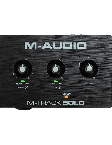 M-AUDIO MTRACK-SOLO – Carte son 2 canaux 1 entrées combo + entrée jack instrument/ligne – photo complémentaire 1