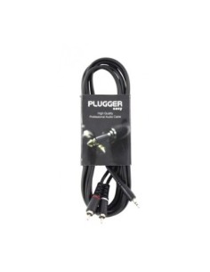 PLUGGER – Câble Y Mini Jack Mâle Stéréo - RCA Mâle 3m Easy 2