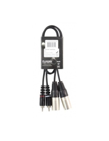 PLUGGER – Câble bretelle xlr mâle 3b - rca mâle 0.60m easy – photo complémentaire 1