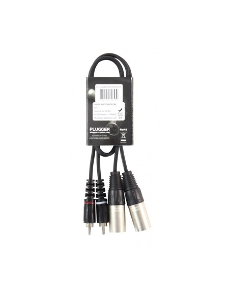 PLUGGER – Câble bretelle xlr mâle 3b - rca mâle 0.60m easy – photo complémentaire 1
