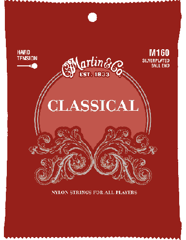 MARTIN M160 – Jeu de cordes pour guitare classique tension forte à boule