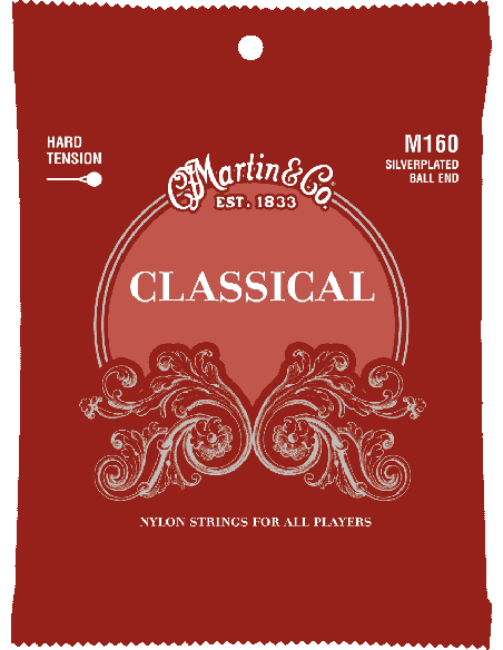 MARTIN M160 – Jeu de cordes pour guitare classique tension forte à boule