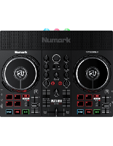 NUMARK PARTY MIX LIVE – Contrôleur DJ USB 2 voies avec enceintes et jeux de lumières – photo complémentaire 1