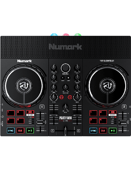 NUMARK PARTY MIX LIVE – Contrôleur DJ USB 2 voies avec enceintes et jeux de lumières – photo complémentaire 1
