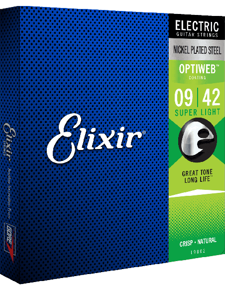ELIXIR CEL 19002 JEUX – Super Light 09-11-16-24-32-42 avec revêtement Cordes pour guitare électrique