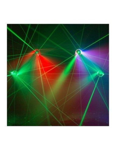 BOOMTONE DJ CYCLONE LZR – Jeu de lumières LED avec Laser vert multipoints et effet – photo complémentaire 1
