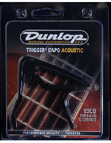 DUNLOP 83CB – Capodastre à pince noir pour guitare acoustique – photo complémentaire 1