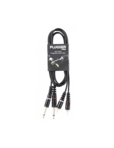 PLUGGER – Câble Bretelle RCA Mâle - Jack Mâle Mono 6.35mm 0.6m 2