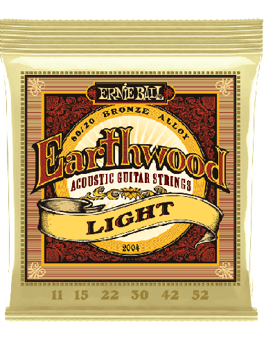 ERNIE BALL – CEB 2004 - Jeux - light 11-15-22w-30-42-52 - corde pour Guitare acoustique
