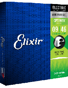 ELIXIR CEL 19027 JEUX – Custom Light 09-11-16-26-36-46 avec revêtement Cordes pour guitare électrique