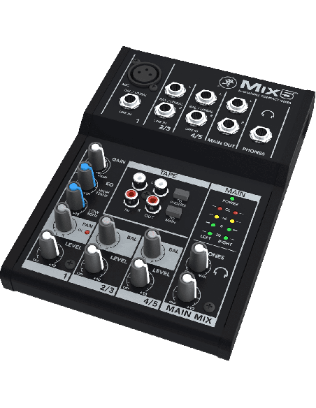 Mackie MIX5 – Vue de trois quarts gauche