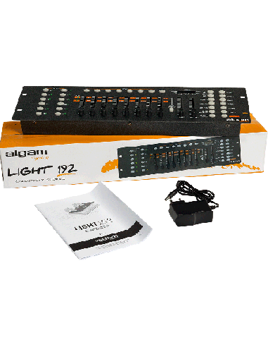 ALGAM LIGHTING LIGHT192 – Table DMX 12 projecteurs 16 canaux 30 banques de 8 scènes