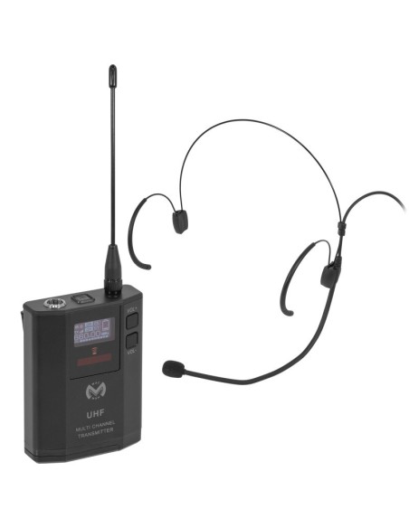 Mac Mah UHF 1000 Bodypack – Émetteur ceinture avec micro serre-tête